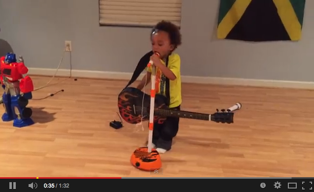 Toddler sings Reggae