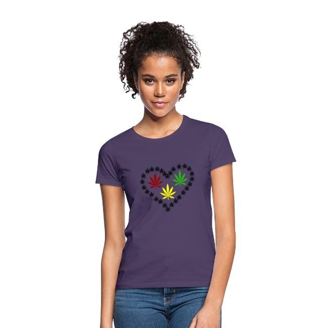 Purple Ganja Love Womens T Shirt